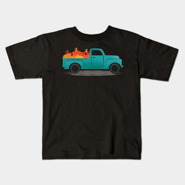 Pick-Up Truck Kids T-Shirt by EarlAdrian